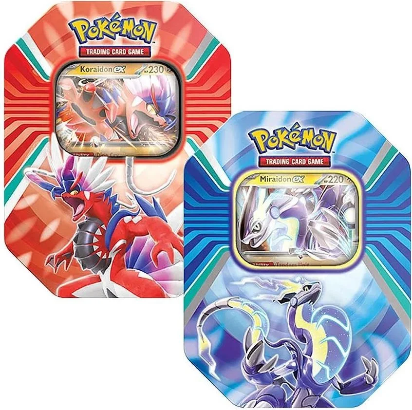 Pokemon Paldea Legends Tins Miraidon/Koraidon EX EN